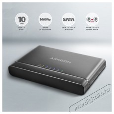 Axagon ADSA-CC USB-C 10Gbps NVMe M.2/SATA 2,5/3,5 HDD/SSD másoló Egyéb - Nem forgalmazzuk ! - 480270