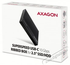 Axagon EE25-GTR USB-C 3.2 Gen 2 SATA 6G 2,5 fekete HDD/SSD ház Iroda és számítástechnika - Adattároló / merevlemez - Kiegészítő - 480268
