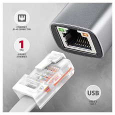 Axagon ADE-TXPD Kompakt alum&iacute;nium USB-C 3.2 Gen1 Gigabit Ethernet 10/100/1000Mbit adapter Iroda &eacute;s sz&aacute;m&iacute;t&aacute;stechnika - Notebook kieg&eacute;sz&iacute;tő - Egy&eacute;b notebook kieg&eacute;sz&iacute;tő - 499925