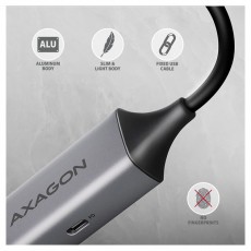 Axagon ADE-TXPD Kompakt alum&iacute;nium USB-C 3.2 Gen1 Gigabit Ethernet 10/100/1000Mbit adapter Iroda &eacute;s sz&aacute;m&iacute;t&aacute;stechnika - Notebook kieg&eacute;sz&iacute;tő - Egy&eacute;b notebook kieg&eacute;sz&iacute;tő - 499925