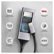 Axagon ADE-TXPD Kompakt alum&iacute;nium USB-C 3.2 Gen1 Gigabit Ethernet 10/100/1000Mbit adapter Iroda &eacute;s sz&aacute;m&iacute;t&aacute;stechnika - Notebook kieg&eacute;sz&iacute;tő - Egy&eacute;b notebook kieg&eacute;sz&iacute;tő - 499925