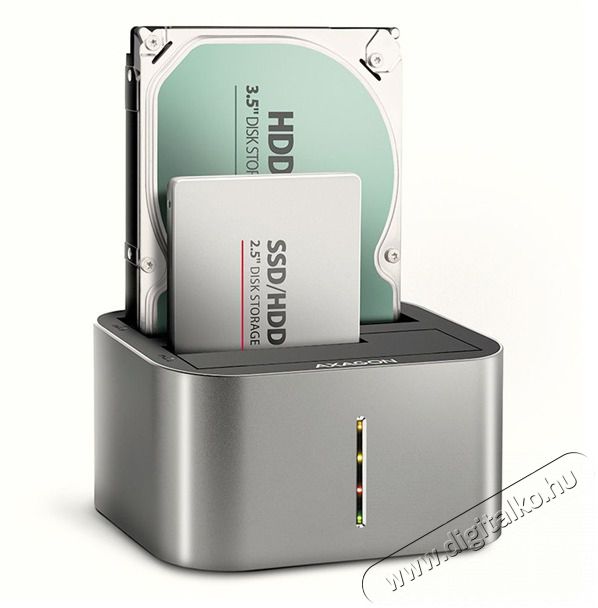 Axagon ADSA-DC SuperSpeed USB DUAL 2.5/3.5 HDD/SSD DUAL dokkol&oacute; Iroda &eacute;s sz&aacute;m&iacute;t&aacute;stechnika - Adatt&aacute;rol&oacute; / merevlemez - Kieg&eacute;sz&iacute;tő - 500358