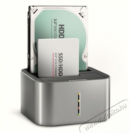 Axagon ADSA-DC SuperSpeed USB DUAL 2.5/3.5 HDD/SSD DUAL dokkol&oacute; Iroda &eacute;s sz&aacute;m&iacute;t&aacute;stechnika - Adatt&aacute;rol&oacute; / merevlemez - Kieg&eacute;sz&iacute;tő - 500358