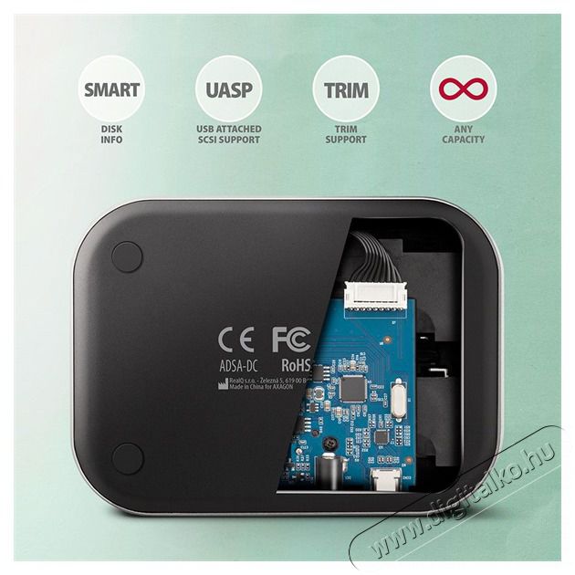 Axagon ADSA-DC SuperSpeed USB DUAL 2.5/3.5 HDD/SSD DUAL dokkol&oacute; Iroda &eacute;s sz&aacute;m&iacute;t&aacute;stechnika - Adatt&aacute;rol&oacute; / merevlemez - Kieg&eacute;sz&iacute;tő - 500358