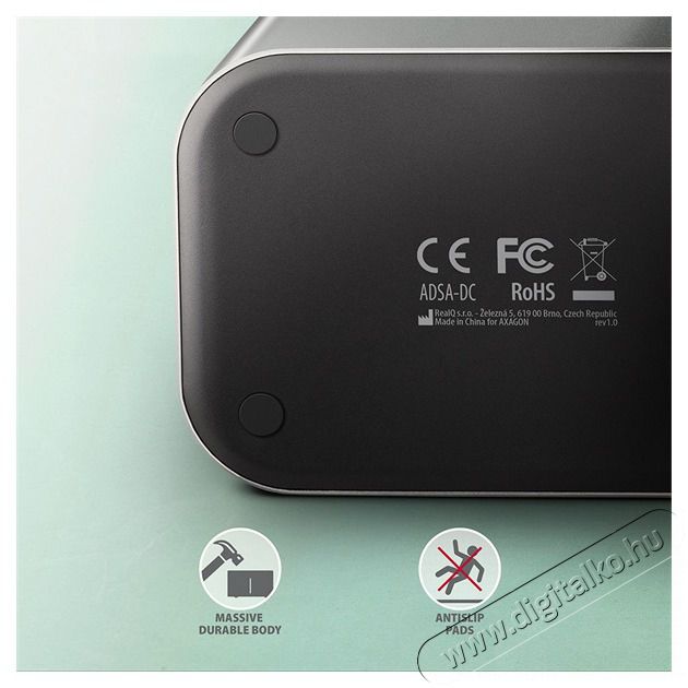 Axagon ADSA-DC SuperSpeed USB DUAL 2.5/3.5 HDD/SSD DUAL dokkol&oacute; Iroda &eacute;s sz&aacute;m&iacute;t&aacute;stechnika - Adatt&aacute;rol&oacute; / merevlemez - Kieg&eacute;sz&iacute;tő - 500358
