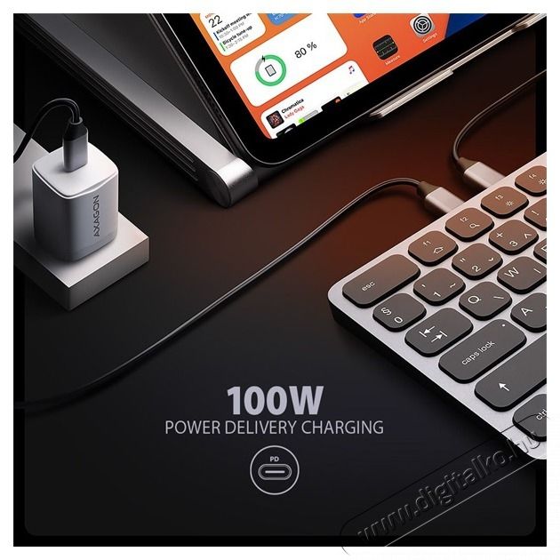 Axagon HMC-KB-HU Magyar billentyűzet &eacute;s 9 az 1-ben hub Mobil / Kommunik&aacute;ci&oacute; / Smart - Tablet / E-book kieg&eacute;sz&iacute;tő, tok - Billentyűzet - 500345