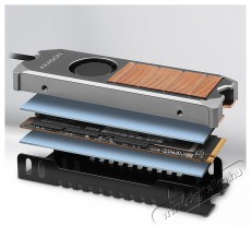 Axagon CLR-M2FAN hűtőborda M.2 SSD-hez Iroda és számítástechnika - Adattároló / merevlemez - Kiegészítő - 441995