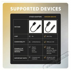 Axagon ADA-HC, Hi-Res DAC audio adapter, 384kHz / 32bit stereo, USB-C to 3,5mm jack Iroda és számítástechnika - Számítógép tartozék - Hangkártya - 503330