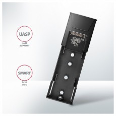 Axagon EEM2-GTS2 USB-C 3.2 Gen 2 M.2 NVMe/SATA szürke csavar nélküli külső SSD ház Iroda és számítástechnika - Adattároló / merevlemez - Kiegészítő - 507219