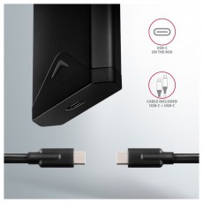 Axagon EEM2-UB2 USB-C 3.2 Gen 2 M.2 NVMe fekete csavar nélküli külső SSD ház Iroda és számítástechnika - Adattároló / merevlemez - Kiegészítő - 507220
