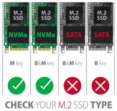 Axagon EEM2-UB2 USB-C 3.2 Gen 2 M.2 NVMe fekete csavar nélküli külső SSD ház Iroda és számítástechnika - Adattároló / merevlemez - Kiegészítő - 507220
