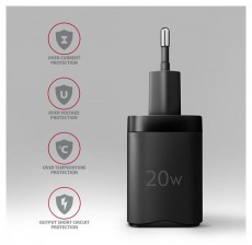 Axagon ACU-PD20 20W PD 3.0 QC Type-C fekete hálózati töltő Mobil / Kommunikáció / Smart - Mobiltelefon kiegészítő / tok - Hálózati-, autós töltő - 507951