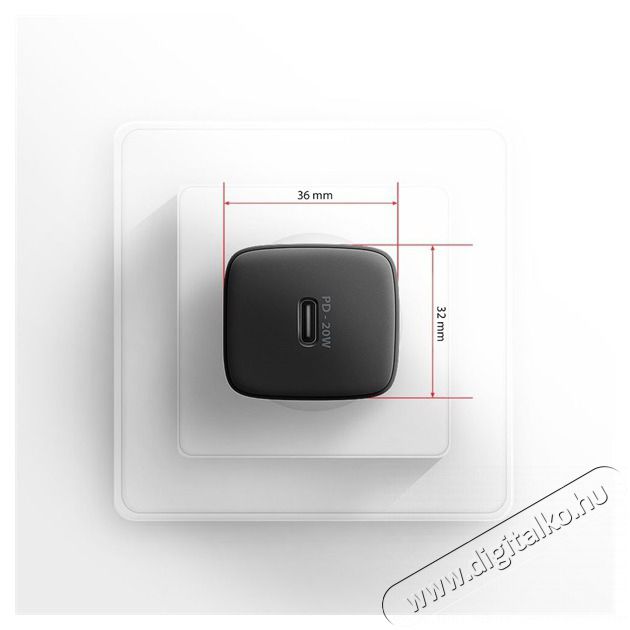 Axagon ACU-PD20 20W PD 3.0 QC Type-C fekete hálózati töltő Mobil / Kommunikáció / Smart - Mobiltelefon kiegészítő / tok - Hálózati-, autós töltő - 507951