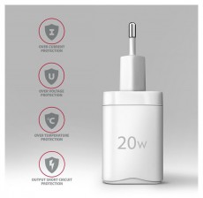 Axagon ACU-PD20W 20W PD 3.0 QC Type-C fehér hálózati töltő Mobil / Kommunikáció / Smart - Mobiltelefon kiegészítő / tok - Hálózati-, autós töltő - 507952