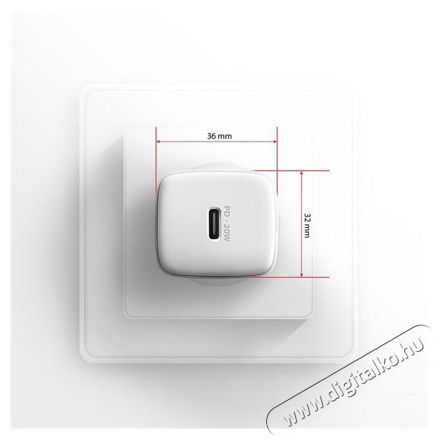 Axagon ACU-PD20W 20W PD 3.0 QC Type-C fehér hálózati töltő Mobil / Kommunikáció / Smart - Mobiltelefon kiegészítő / tok - Hálózati-, autós töltő - 507952