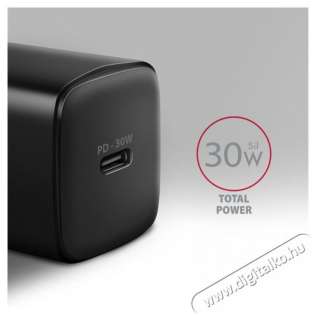 Axagon ACU-PD30 30W PD 3.0 QC Type-C fekete hálózati töltő Mobil / Kommunikáció / Smart - Mobiltelefon kiegészítő / tok - Hálózati-, autós töltő - 507953