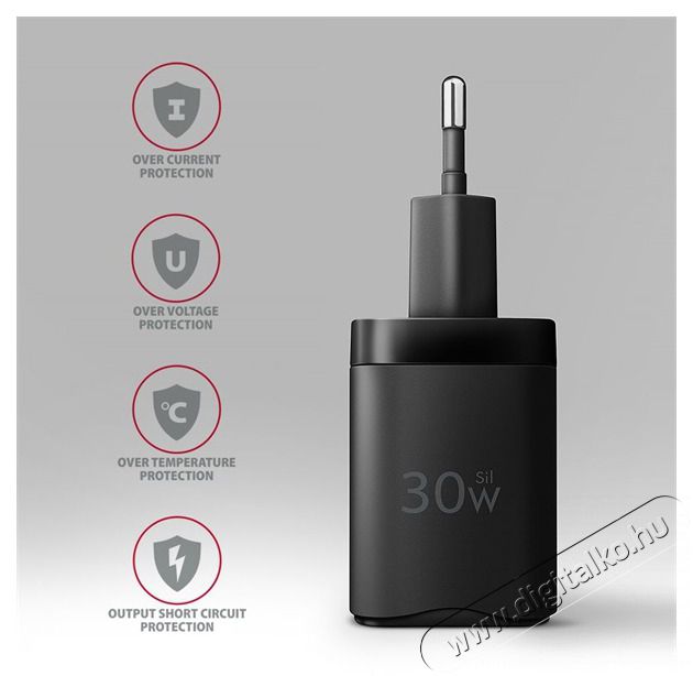 Axagon ACU-PD30 30W PD 3.0 QC Type-C fekete hálózati töltő Mobil / Kommunikáció / Smart - Mobiltelefon kiegészítő / tok - Hálózati-, autós töltő - 507953