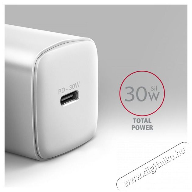 Axagon ACU-PD30W 30W PD 3.0 QC Type-C fehér hálózati töltő Mobil / Kommunikáció / Smart - Mobiltelefon kiegészítő / tok - Hálózati-, autós töltő - 507954