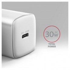 Axagon ACU-PD30W 30W PD 3.0 QC Type-C fehér hálózati töltő Mobil / Kommunikáció / Smart - Mobiltelefon kiegészítő / tok - Hálózati-, autós töltő - 507954
