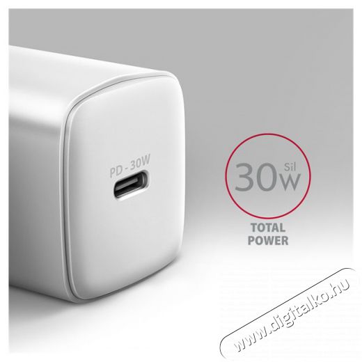 Axagon ACU-PD30W 30W PD 3.0 QC Type-C fehér hálózati töltő Mobil / Kommunikáció / Smart - Mobiltelefon kiegészítő / tok - Hálózati-, autós töltő - 507954