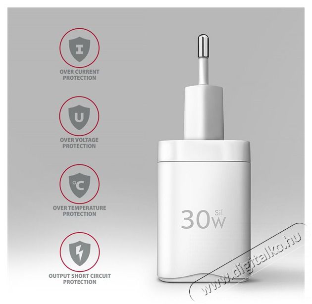 Axagon ACU-PD30W 30W PD 3.0 QC Type-C fehér hálózati töltő Mobil / Kommunikáció / Smart - Mobiltelefon kiegészítő / tok - Hálózati-, autós töltő - 507954
