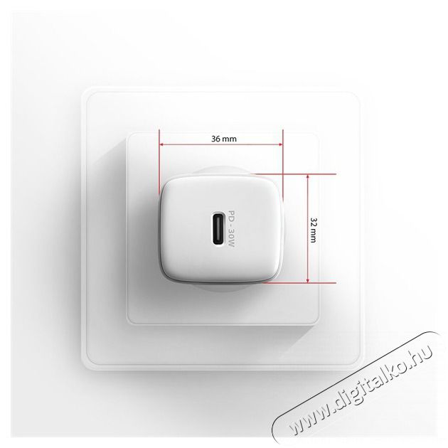 Axagon ACU-PD30W 30W PD 3.0 QC Type-C fehér hálózati töltő Mobil / Kommunikáció / Smart - Mobiltelefon kiegészítő / tok - Hálózati-, autós töltő - 507954