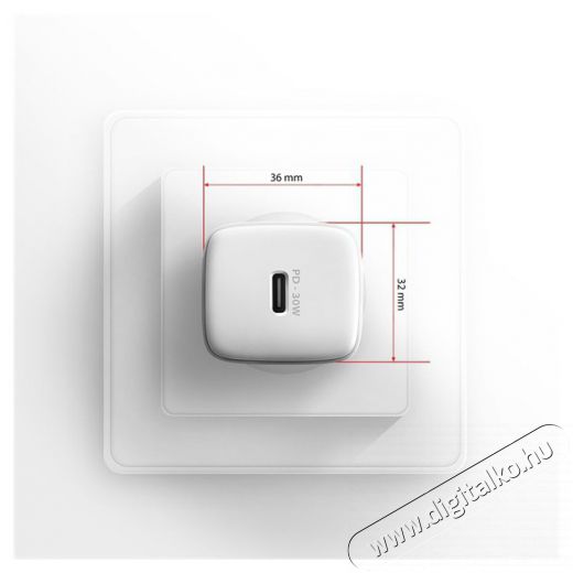 Axagon ACU-PD30W 30W PD 3.0 QC Type-C fehér hálózati töltő Mobil / Kommunikáció / Smart - Mobiltelefon kiegészítő / tok - Hálózati-, autós töltő - 507954