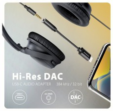 Axagon ADA-HC Mini USB-C audio adapter 384 kHz / 32 bit DAC átalakítóval Fotó-Videó kiegészítők - Mikrofon kiegészítő - Adapter - 508774