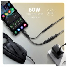 Axagon ADA-HCPD 60W fekete Type-C - Type-C/DAC audio adapter Mobil / Kommunikáció / Smart - Mobiltelefon kiegészítő / tok - Kábel / átalakító - 513329