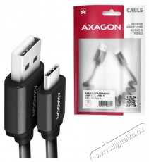 Axagon BUCM-AM20TB 1,1m USB C/USB A csavart fekete adat- és töltőkábel Tv kiegészítők - Kábel / csatlakozó - USB kábel - 513917