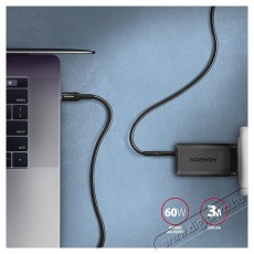 Axagon BUCM-CM15AB 1,5m USB C fekete adat- és töltőkábel Tv kiegészítők - Kábel / csatlakozó - USB kábel - 513919