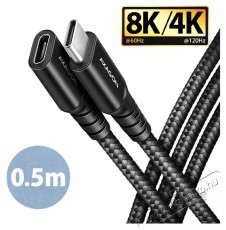 Axagon BUCM32-CF05AB 0,5m USB C fekete hosszabbító kábel Tv kiegészítők - Kábel / csatlakozó - USB kábel - 513914