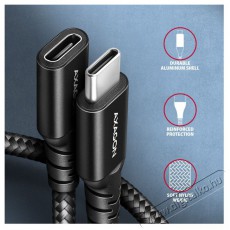 Axagon BUCM32-CF10AB 1m USB C fekete hosszabbító kábel Tv kiegészítők - Kábel / csatlakozó - USB kábel - 513915