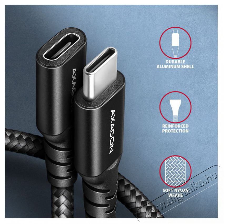 Axagon BUCM32-CF15AB 1,5m USB C fekete hosszabb&iacute;t&oacute; k&aacute;bel Tv kieg&eacute;sz&iacute;tők - K&aacute;bel / csatlakoz&oacute; - USB k&aacute;bel - 513916
