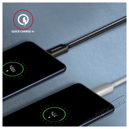 Axagon BUCM32-CM05AB 0,5m Type-C PD 100W 4K HD fekete adat- és töltőkábel Tv kiegészítők - Kábel / csatlakozó - USB kábel - 514821
