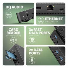 Axagon HMC-U4 USB4 fekete dokkol&oacute; Iroda &eacute;s sz&aacute;m&iacute;t&aacute;stechnika - Notebook kieg&eacute;sz&iacute;tő - USB hub / eloszt&oacute; - 514542