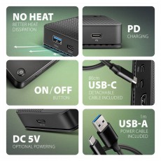 Axagon HMC-U4 USB4 fekete dokkol&oacute; Iroda &eacute;s sz&aacute;m&iacute;t&aacute;stechnika - Notebook kieg&eacute;sz&iacute;tő - USB hub / eloszt&oacute; - 514542