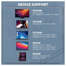 Axagon BUCM4X-CM10AB NewGEN+ 1m USB-C <> USB-C 4 Gen 3x2 / 240W k&aacute;bel Mobil / Kommunik&aacute;ci&oacute; / Smart - Tablet / E-book kieg&eacute;sz&iacute;tő, tok - K&aacute;bel - 500352