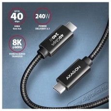 Axagon BUCM4X-CM10AB NewGEN+ 1m USB-C <> USB-C 4 Gen 3x2 / 240W k&aacute;bel Mobil / Kommunik&aacute;ci&oacute; / Smart - Tablet / E-book kieg&eacute;sz&iacute;tő, tok - K&aacute;bel - 500352