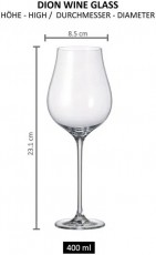 B.BOHEMIAN DION borospohár szett - 400 ml, 4 db Konyhai termékek - Konyhai eszköz - Készlet / szett - 523904