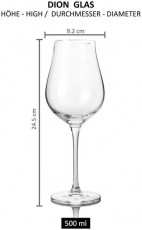 B.BOHEMIAN DION borospohár szett - 500 ml, 2 db Konyhai termékek - Konyhai eszköz - Készlet / szett - 523910