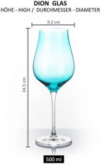 B.BOHEMIAN DION borospohár szett - 500 ml, Blue, 2 db Konyhai termékek - Konyhai eszköz - Készlet / szett - 523912