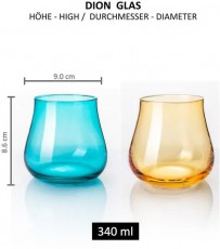 B.BOHEMIAN DION szett - 340 ml, Blue, 4 db Konyhai termékek - Konyhai eszköz - Készlet / szett - 523909