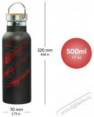 BAAGL Hőtart&oacute; kulacs bambusz kupakkal - L&aacute;va, 500 ml Konyhai term&eacute;kek - Ed&eacute;ny - Termosz - 528496