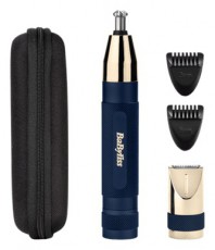 Babyliss E112E Super X-Metal Series kék orr- és fülszőrzetnyíró szemöldök trimmerrel Szépségápolás / Egészség - Szőrtelenítő / borotva - Arc- és testszőrzet vágó, formázó - 501792