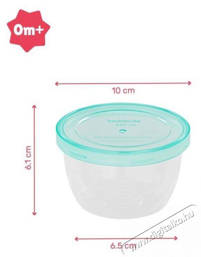 BADABULLE Maxi Fun Colors 250 ml, 12 db Konyhai term&eacute;kek - Ed&eacute;ny - Ed&eacute;ny k&eacute;szlet - 526948