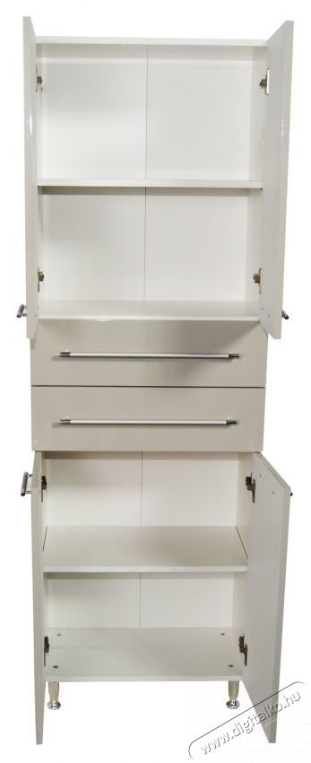 Badenmob 008 f&uuml;rdőszobai szekr&eacute;ny, 2 polc, 2 fi&oacute;k, MDF, forg&aacute;cslap, 180x60x31,6 cm, RAL 7044 H&aacute;ztart&aacute;s / Otthon / K&uuml;lt&eacute;r - F&uuml;rdőszoba / wc - Kieg&eacute;sz&iacute;tő - 536066