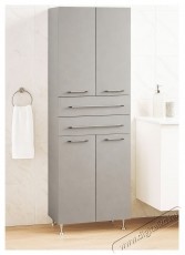 Badenmob 008 f&uuml;rdőszobai szekr&eacute;ny, 2 polc, 2 fi&oacute;k, MDF, forg&aacute;cslap, 180x60x31,6 cm, RAL 7044 H&aacute;ztart&aacute;s / Otthon / K&uuml;lt&eacute;r - F&uuml;rdőszoba / wc - Kieg&eacute;sz&iacute;tő - 536066