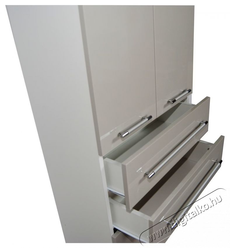 Badenmob 008 f&uuml;rdőszobai szekr&eacute;ny, 2 polc, 2 fi&oacute;k, MDF, forg&aacute;cslap, 180x60x31,6 cm, RAL 7044 H&aacute;ztart&aacute;s / Otthon / K&uuml;lt&eacute;r - F&uuml;rdőszoba / wc - Kieg&eacute;sz&iacute;tő - 536066