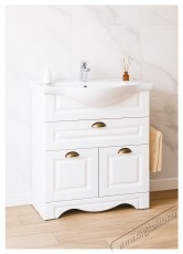 Badenmob 172 als&oacute;szekr&eacute;ny &eacute;s mosd&oacute;kagyl&oacute;, MDF, forg&aacute;cslap, 65x81x45 cm, rusztikus feh&eacute;r H&aacute;ztart&aacute;s / Otthon / K&uuml;lt&eacute;r - F&uuml;rdőszoba / wc - Kieg&eacute;sz&iacute;tő - 536065